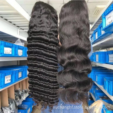 13x4 Swiss Lace Frontal Wig Body Wave Pre Plucked Wig 100% Virgin Remy Indian Cuticle Aligned Human Hair Wigs For Black Women